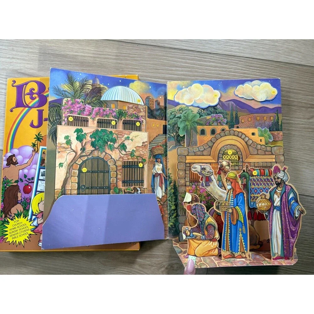 Biblical Education Lot Bible J-I-N-G-O Game & Pop-Up Bethlehem Advent Calendar
